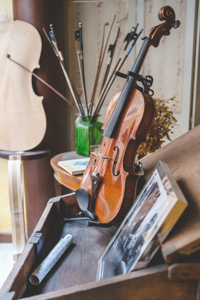 violino nella liuteria a Bologna